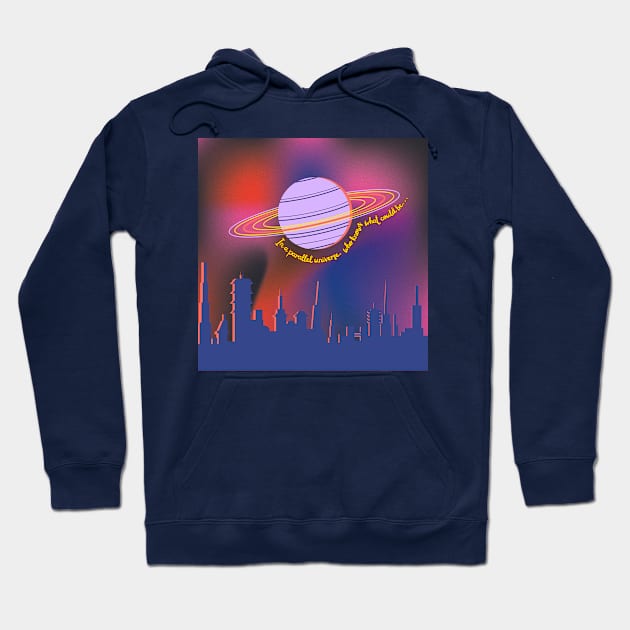 In a parallel universe, who knows what could be... Hoodie by blueberrytheta